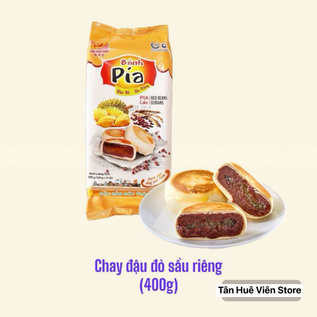Pía chay đậu đỏ Tân Huê Viên
