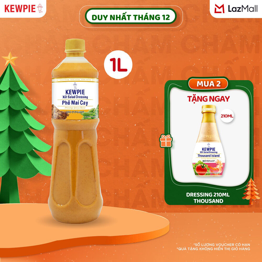  Xốt Salad Dressing Phô Mai Cay Kewpie 1L 