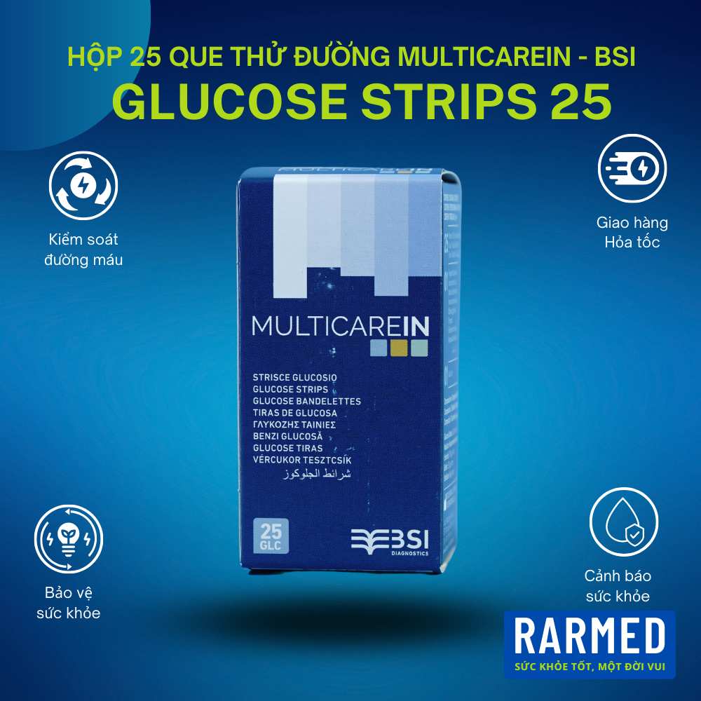 25 PCs supercarein glucose strips 25 test strips for multicarein machines