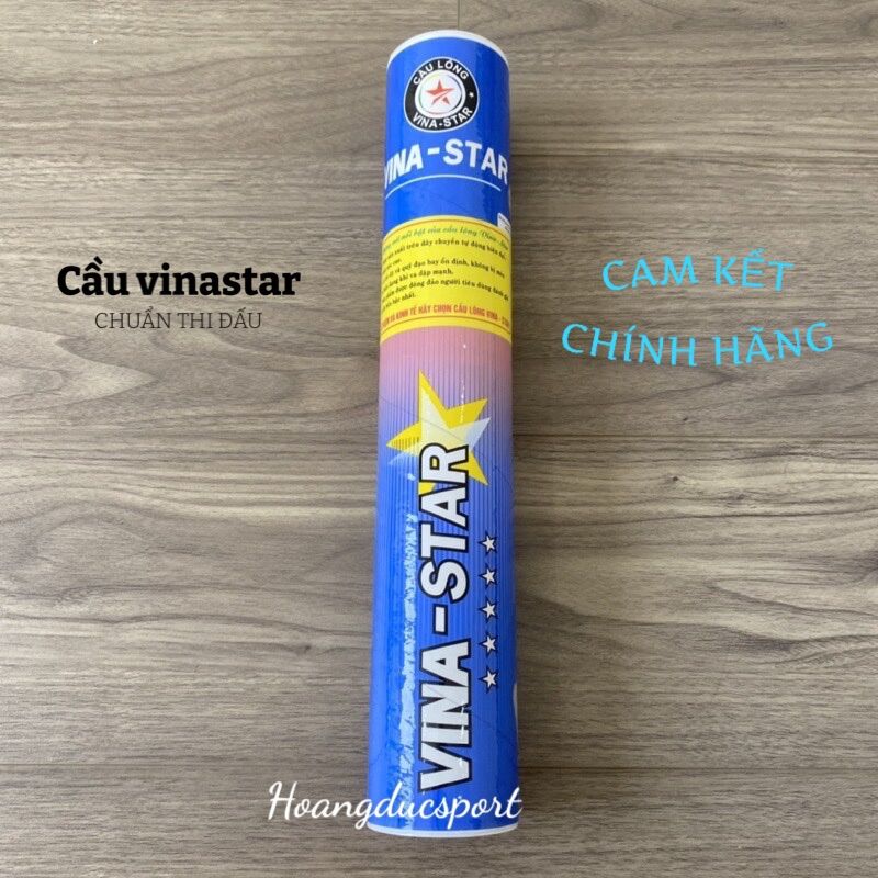 Hộp cầu lông Vina Star cam kết chính hãng-hộp 12 quả- chuẩn thi đấu