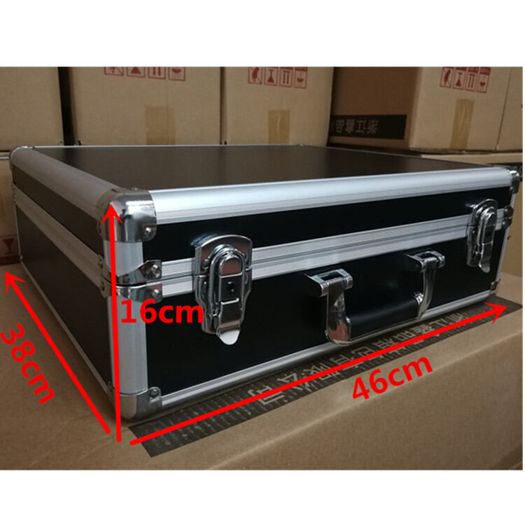 Large Aluminum Alloy Portable Toolbox Multi-Function Display Equipment Box Instrument Equipment Case Plaid Foam Aluminum Case