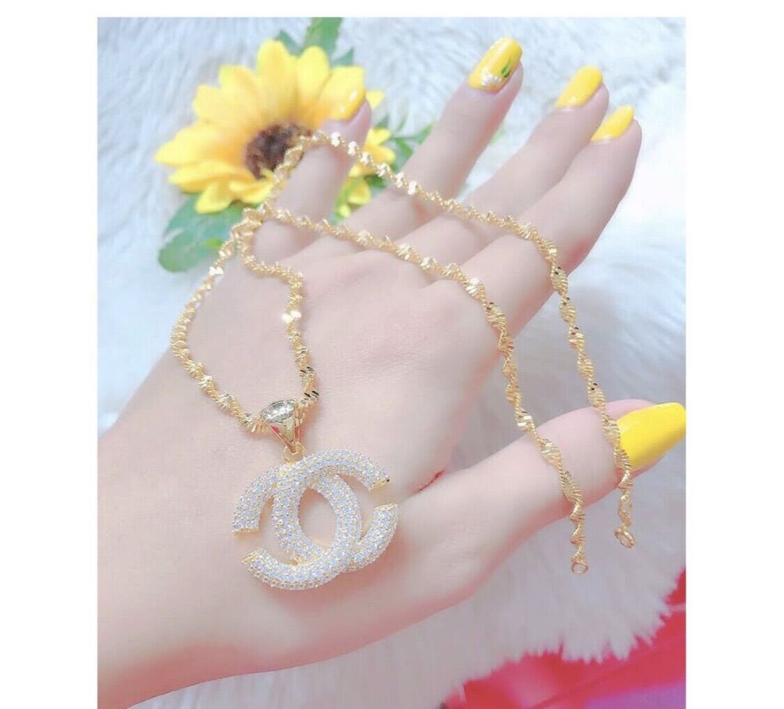 Dây chuyền nữ mặt Chanel mạ vàng 18k cao cấp