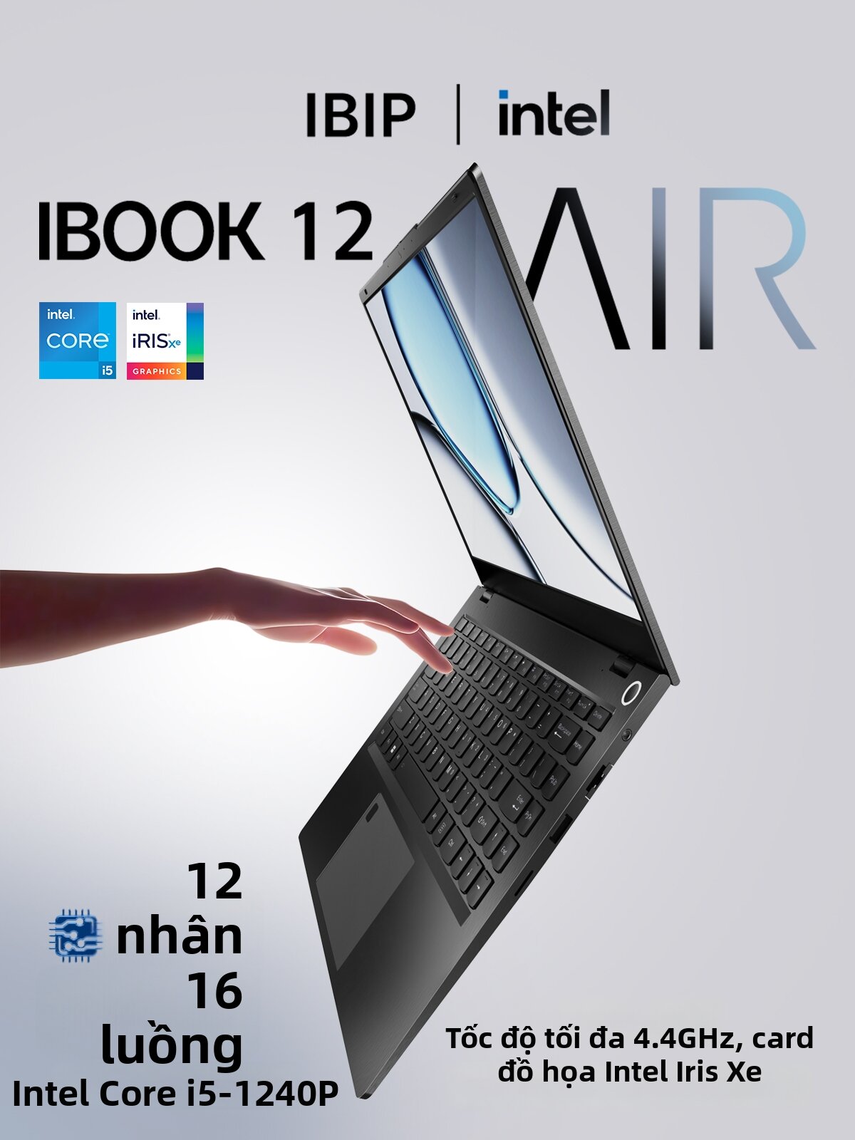 IBIP | Graphical Design Ultra-lightweight Portable Laptop Intel Core i5-1240P