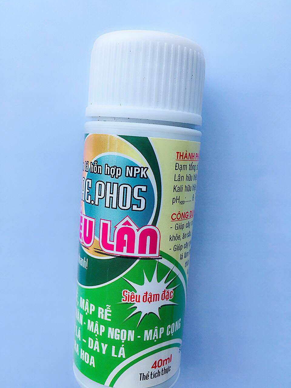 40 ml phân bón lá siêu lân ra rễ, mập rễ, siêu ra hoa, mập thân, mập ngọn, xanh lá, dày lá