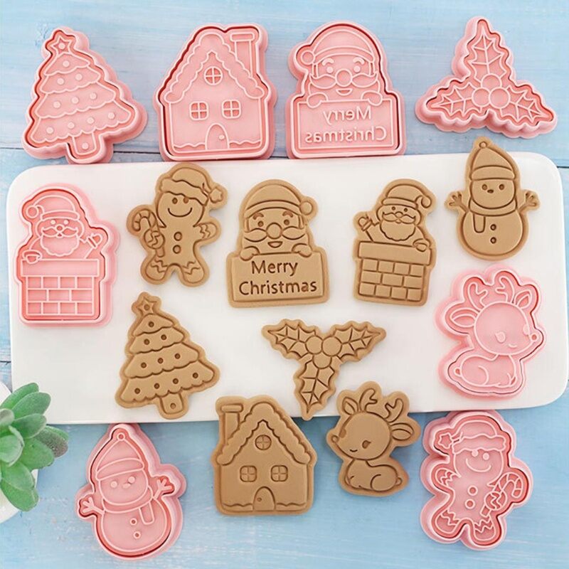 Bộ 8 khuôn cutter, khuôn cắt bánh quy giáng sinh, noel 5