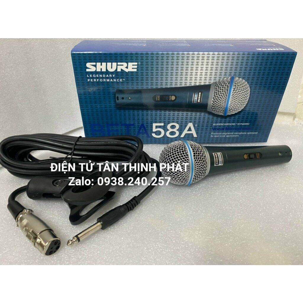 Micro karaoke có dây shure beta58a , shure sm58 hát nhẹ, hút âm tốt - shure sm58 - shure beta58a - micro có dây