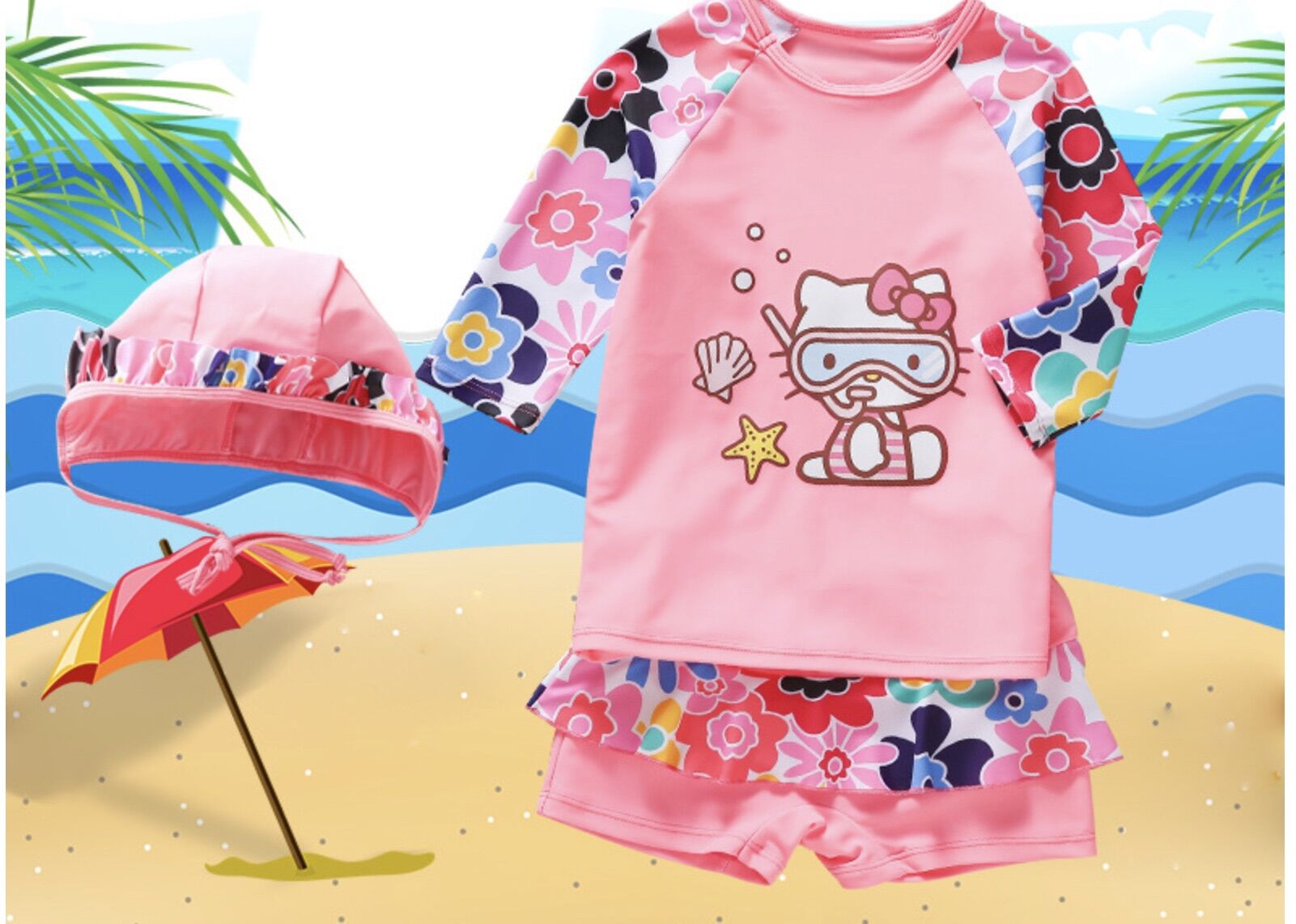 Đồ bộ bơi in hình Hello Kitty