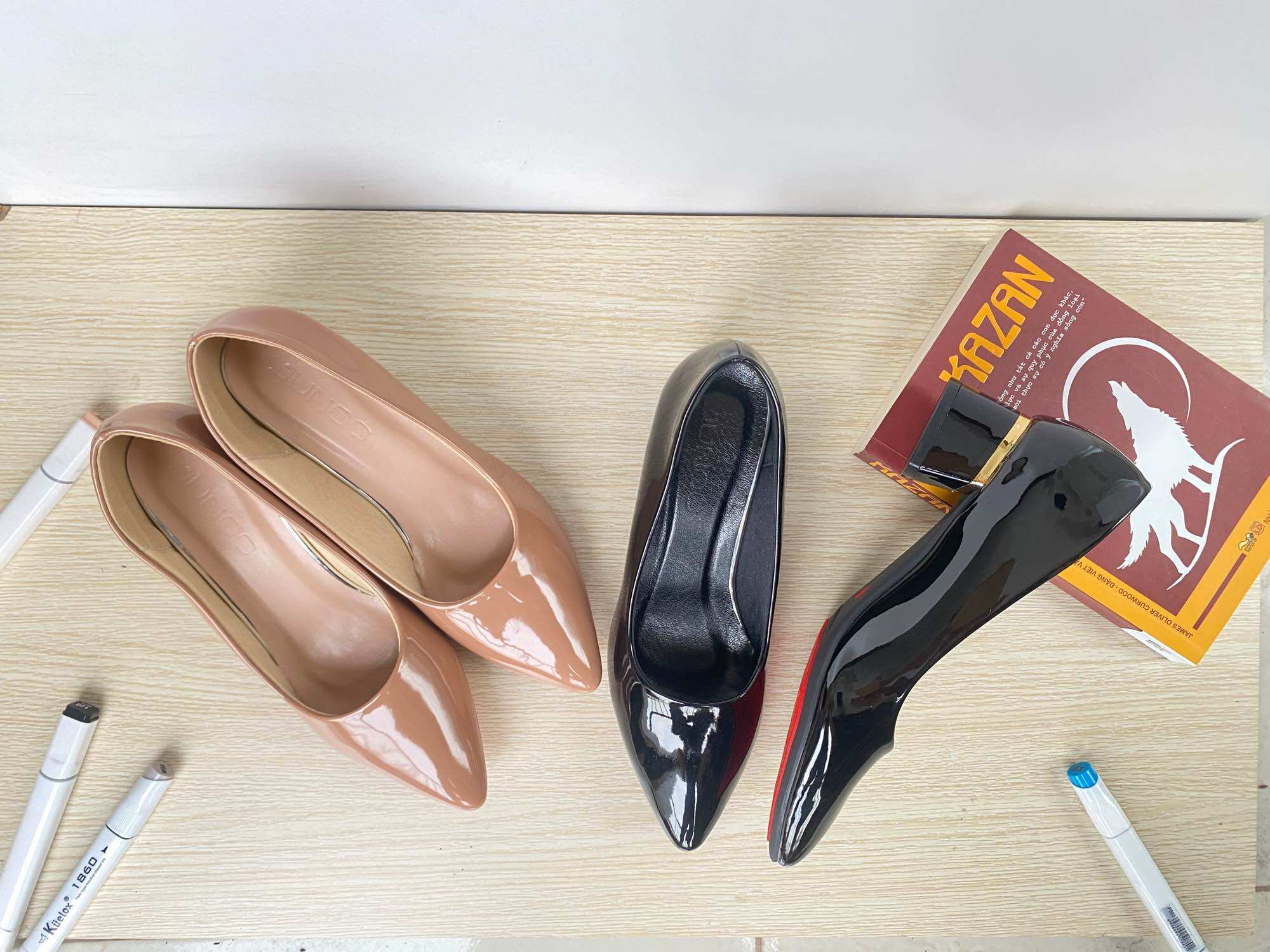 (Bigsize 35-42) Giày cao gót 3p da bóng trẻ trung
