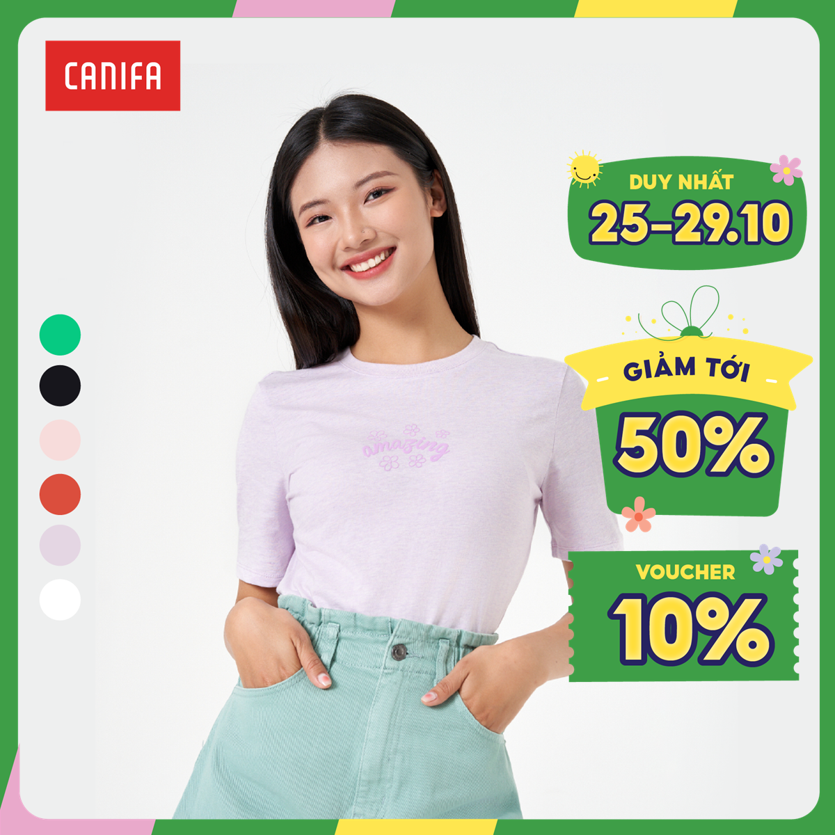 Áo phông bé trai có hình in canifa áo phông chất liệu 100% cotton, cổ tròn tay cộc 2ts22w001