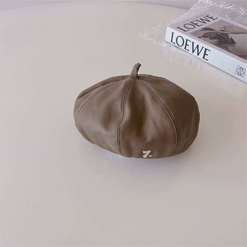 Mũ nồi style hoạ sĩ da PU cho bé (49-52cm)