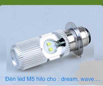 ĐÈN PHA LED CHÂN M5 LOẠI TỐT CHO XE ĐỜI CŨ: WAVE, ĐREAM...