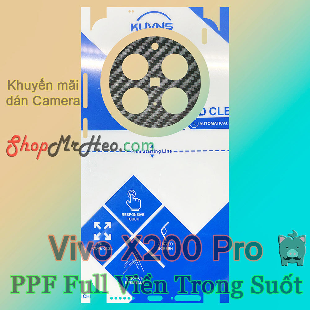  Dán Dẻo PPF Full Sau Lưng Viền Vivo X200 Pro- X200 Pro Mini - Vivo X200s - Vivo X200  Trong Và Nhám  