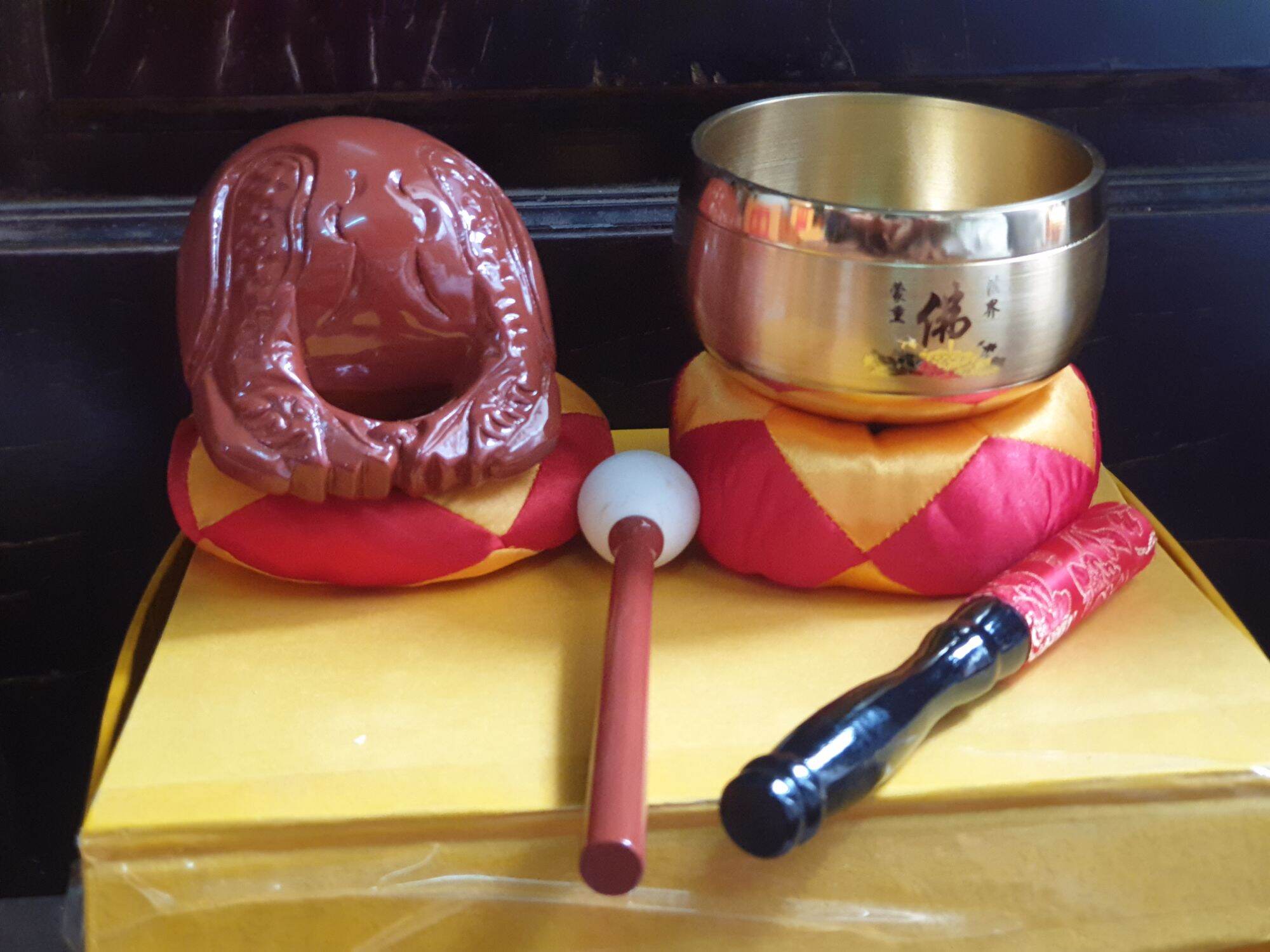 bộ Chuông và mõ Đài Loan 3in đk 8cm