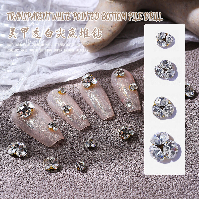 Đá nail- đá chân nhọn đính cụm sẵn