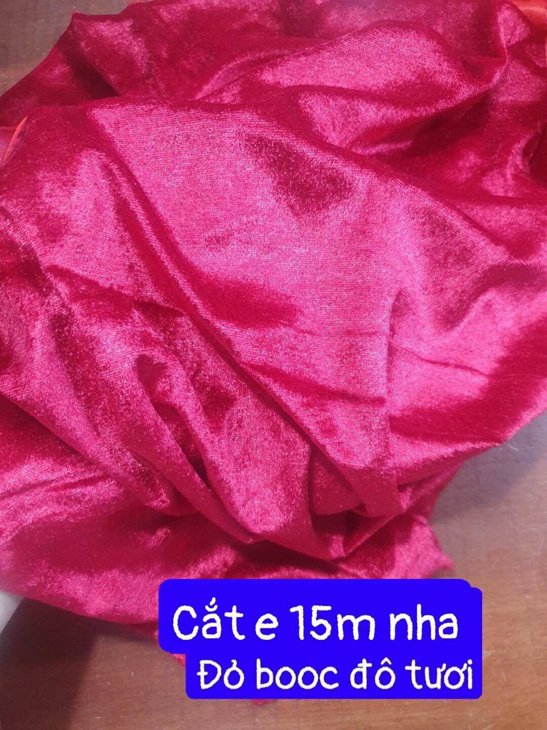 VẢI NHUNG ĐỎ TƯỢI TUYỆT ĐẸP ĐÂY