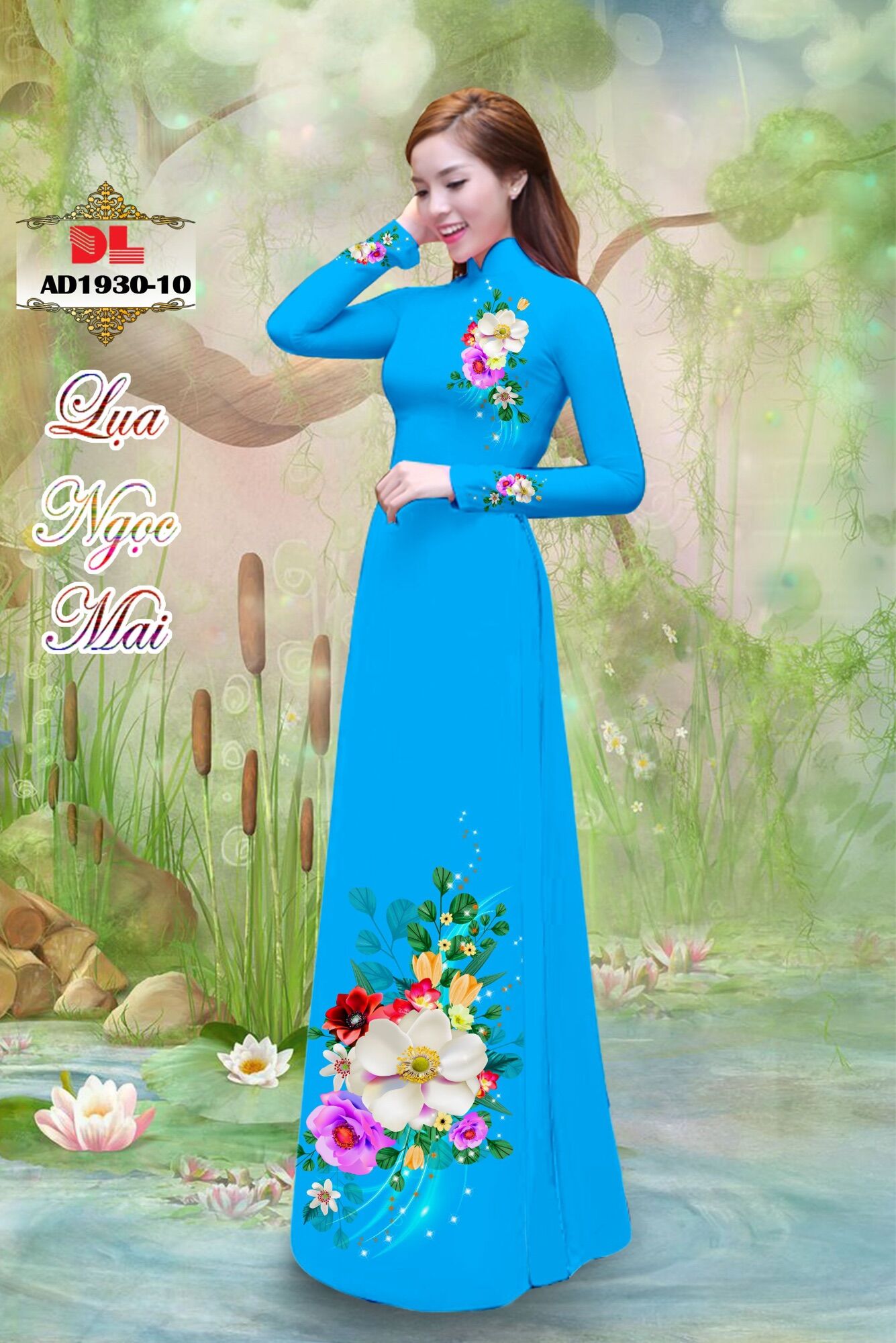 Vải áo dài in hoa