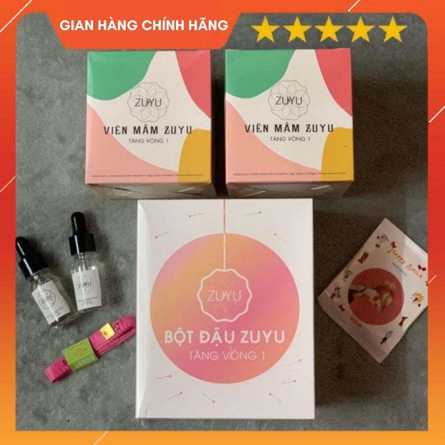 Combo ZuYu Tăng vòng 1 💗Tặng Kèm Serum Massage Ngực + Thước Đo + Mặt Nạ Rwine Beauty ( Kết Hợp Giữa Viên Mầm Và Bột Đậu )