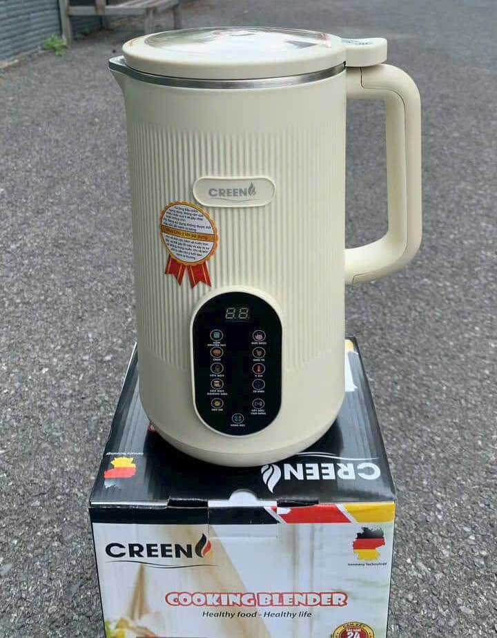 Máy làm sữa hạt đa năng creen cr-1000 pro hãng đức - dung tích 1000ml- 8 chức năng nấu sữa hạt- lưỡi dao 10 cánh. bảo hành 12 tháng