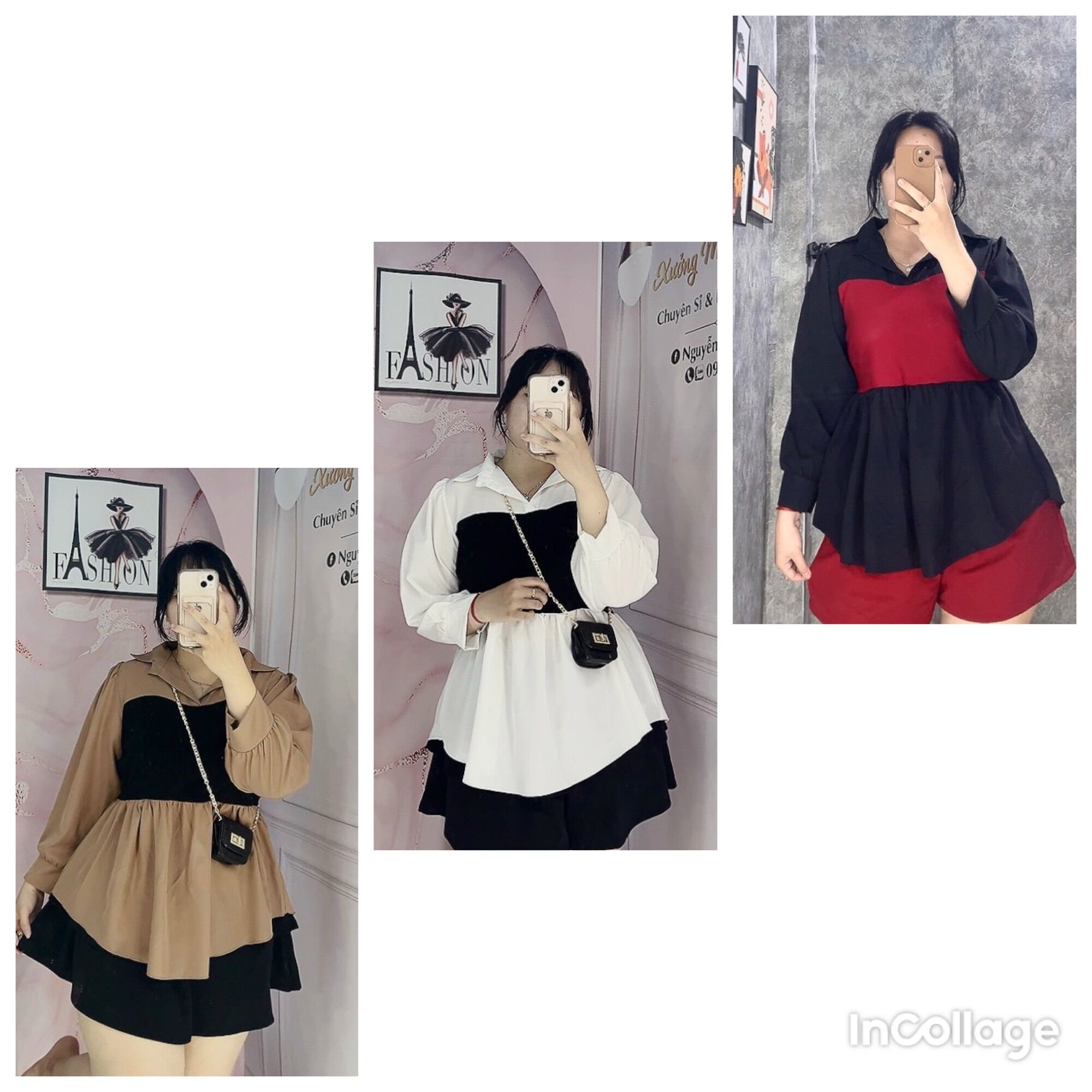 Áo sơ mi tiểu thư bigsize nữ 60kg đến 95kg