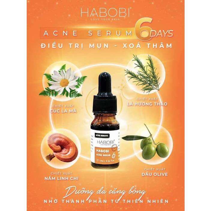 Serum giảm mụn 6days habobi 10ml-mụn ẩn