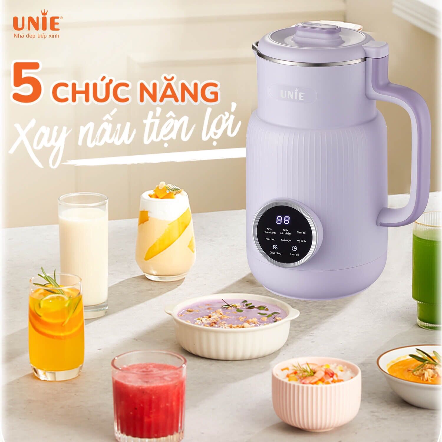 Máy sữa hạt Mini UNiE UMB08