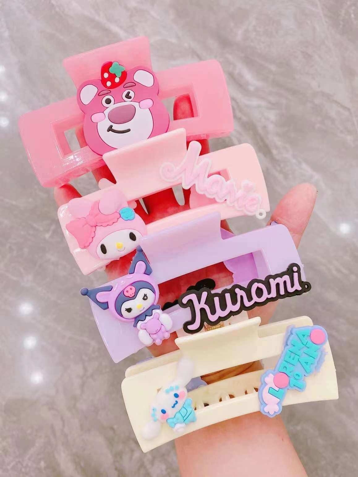 Kẹp gắp tóc kẹp càng cua chữ nhật màu pastel
