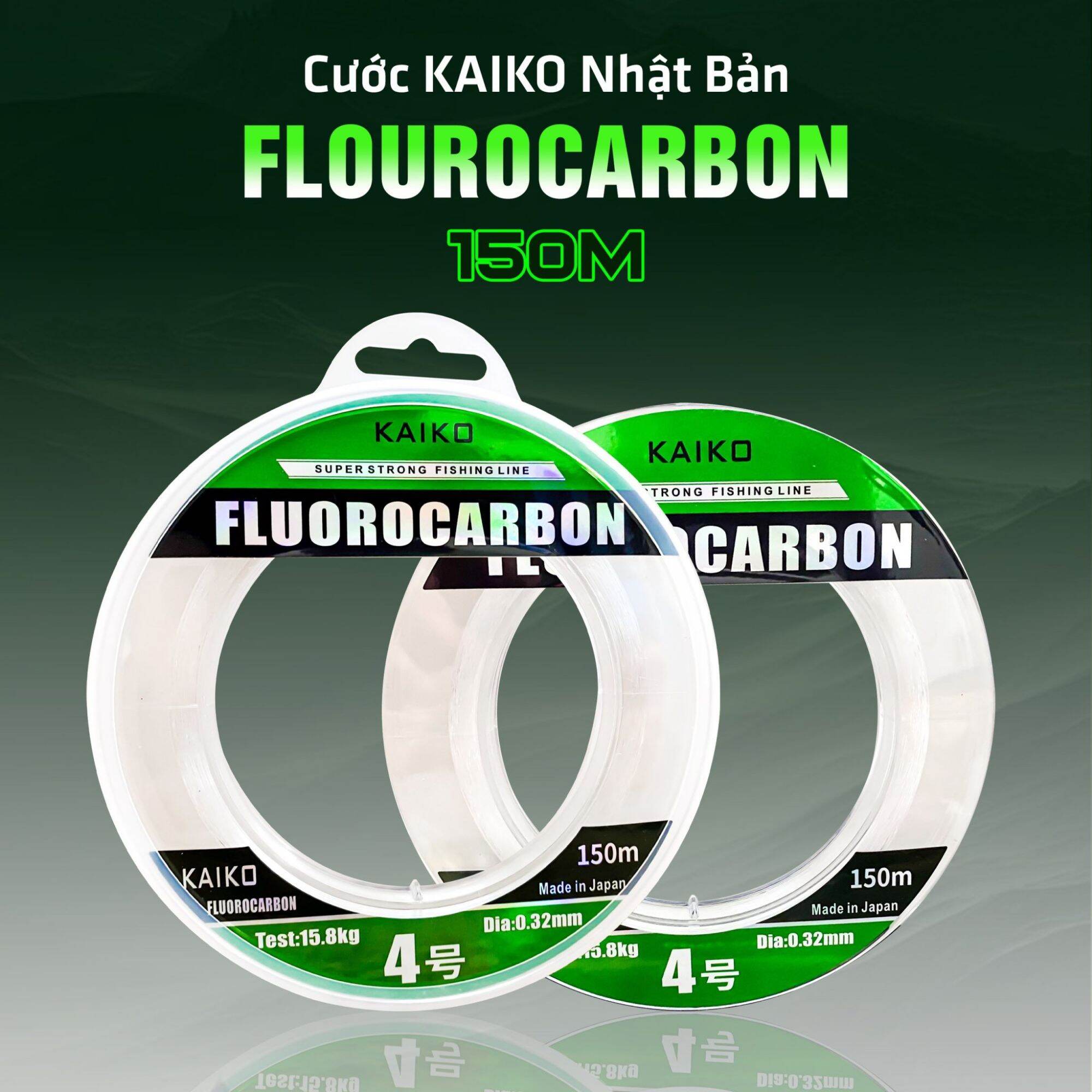 Cước trục kaiko flurocarbon 150m tải cá tốt dùng làm dây trục câu cá
chất liệu: dây cước nylon tàng hình