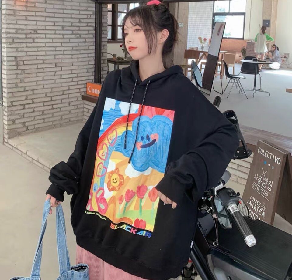 Áo Hoodie Dễ Thương ( Freesize  dưới 60 kg )