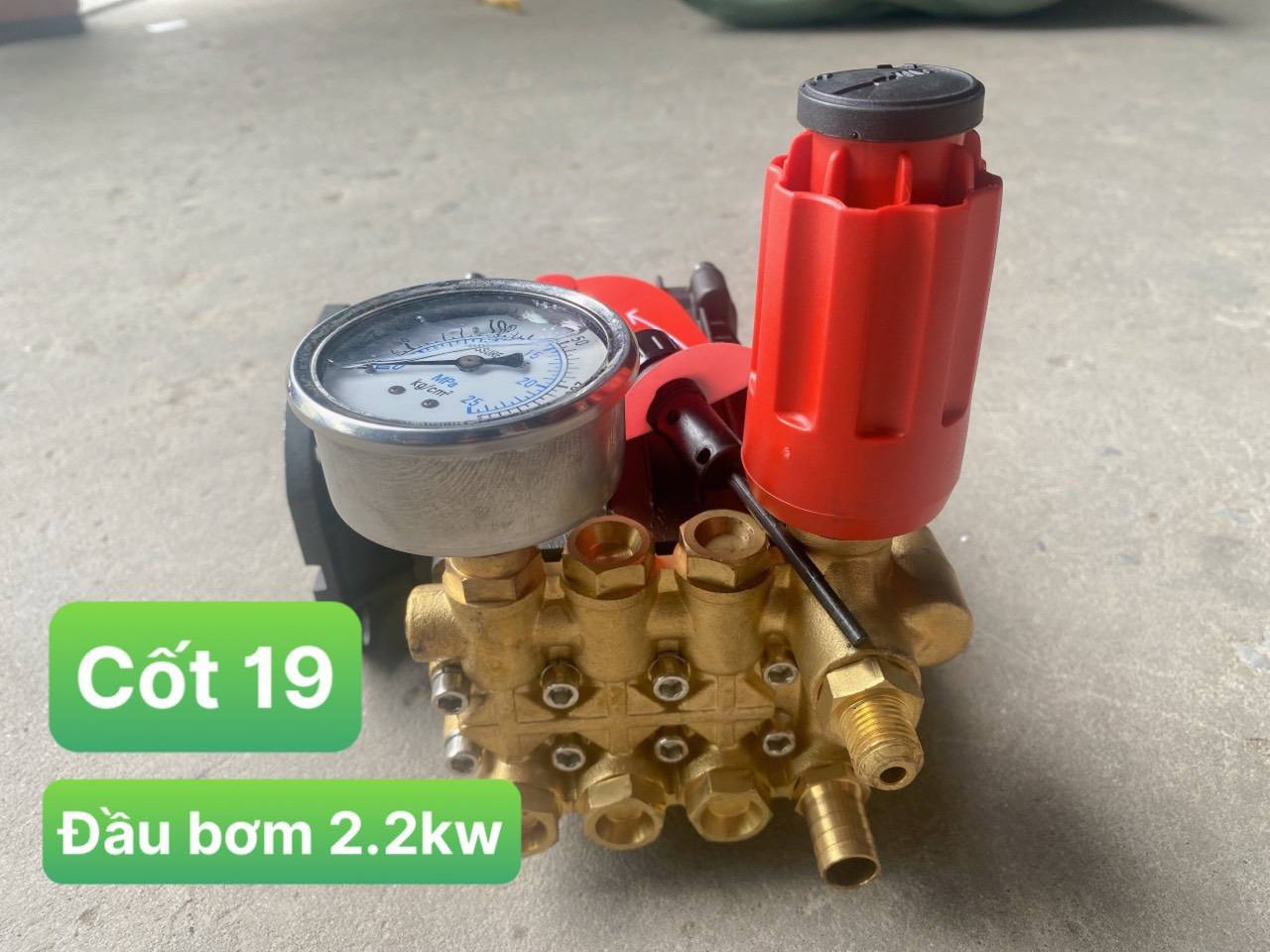 Cụm đầu máy rửa xe cao áp 228 cốt 19mm.