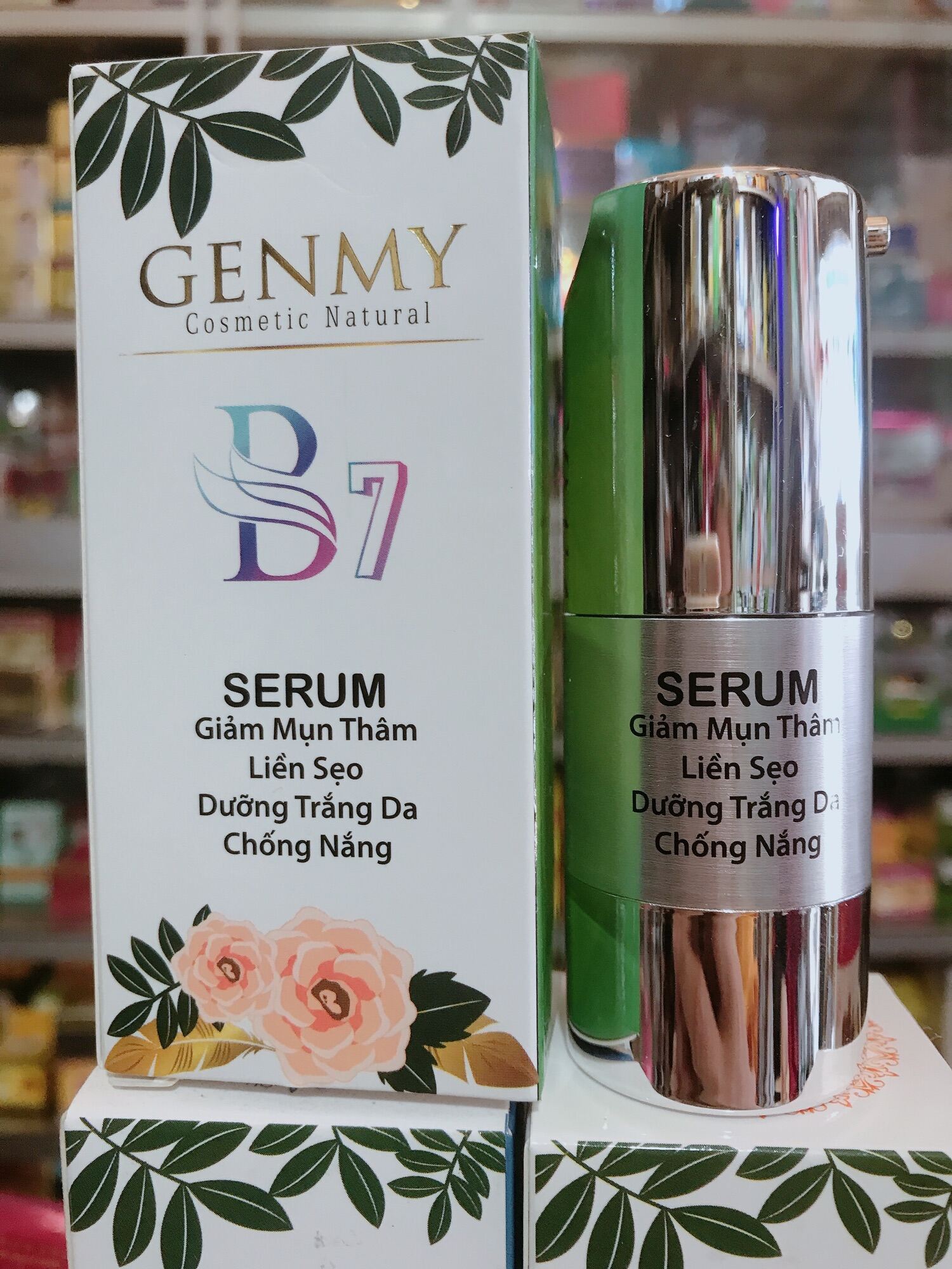 Serum Genmy B7 Giảm Mụn Thâm Liền Sẹo Dưỡng Trắng Da Chống Nắng