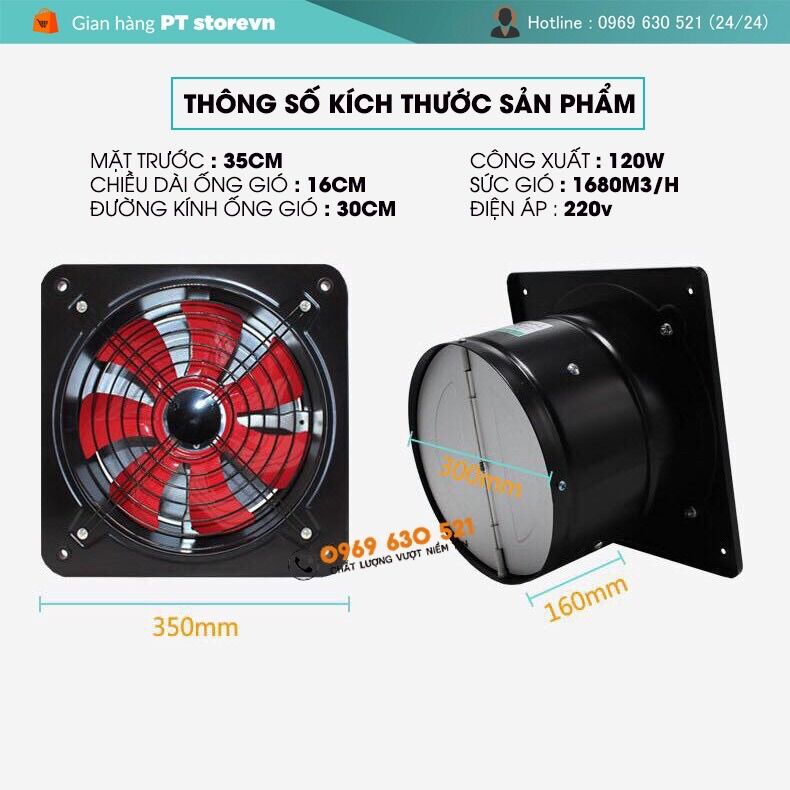 QUẠT HÚT GIÓ FD-300 LỰC HÚT LỚN ( 120W )