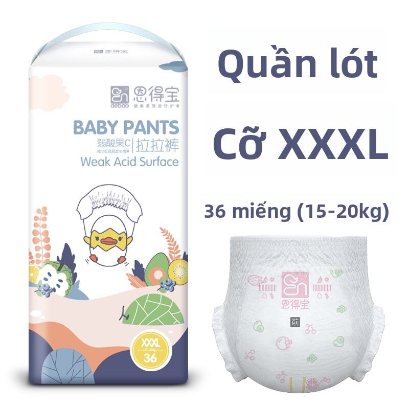 Endebao | EndBaby Acidic Baby Pull-Ups XXXL 36 Pieces Ultra-Thin Breathable Dry Big Kids Extra Large Unisex Diapers Fruit Flavor - 2