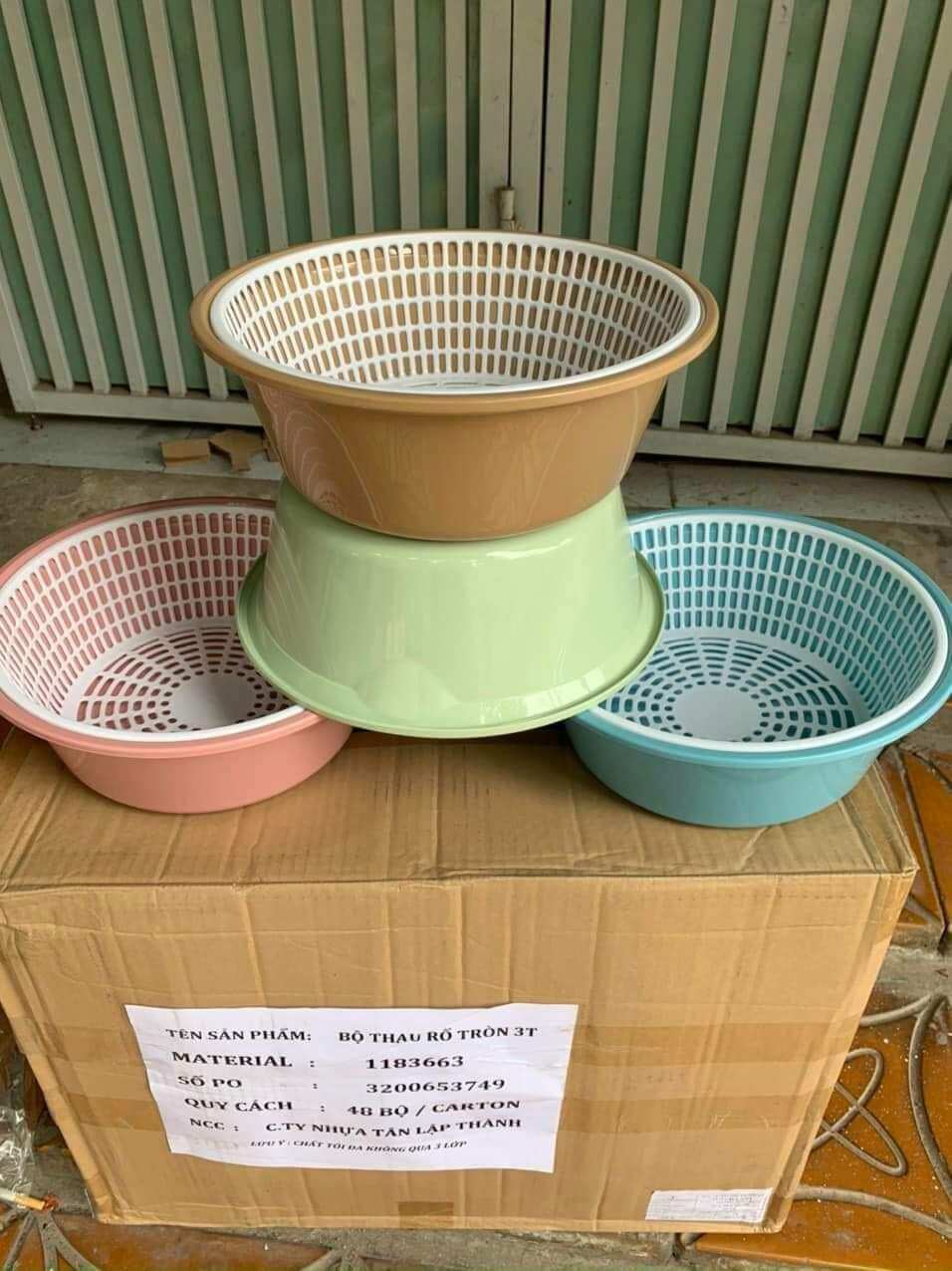 Bộ thau rổ 3T giá rẻ
