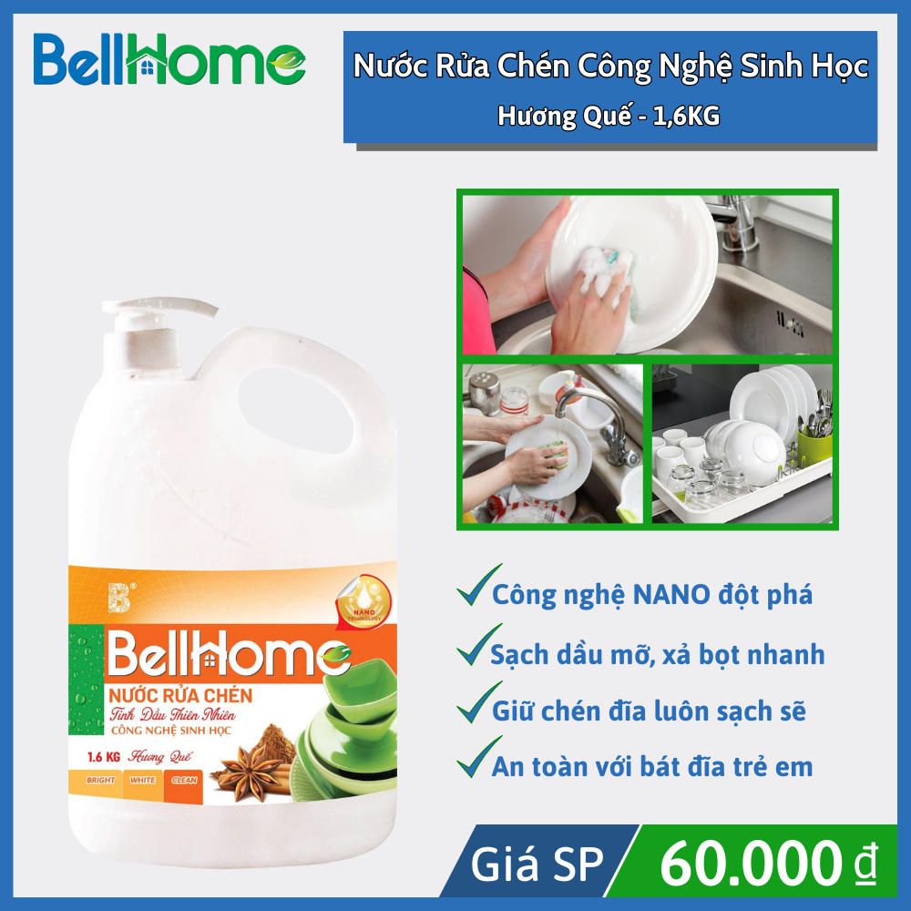 Nước rửa chén sinh học Bell Đức 1,6l
