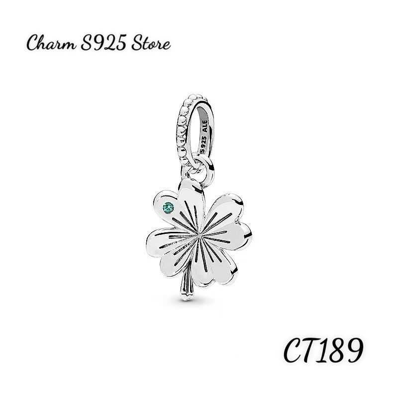 Pan ale charm treo cỏ 4 lá bạc s925 cao cấp