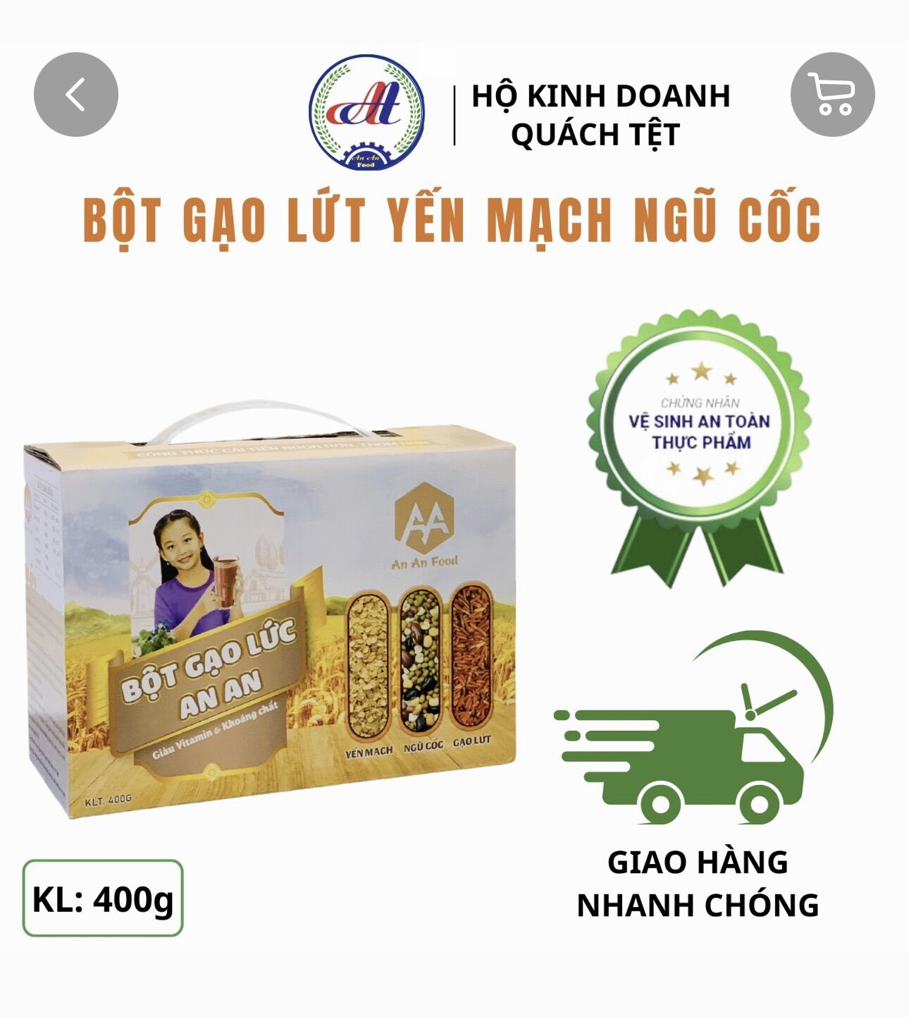 Bột gạo lứt , Yến mạch , ngũ cốc