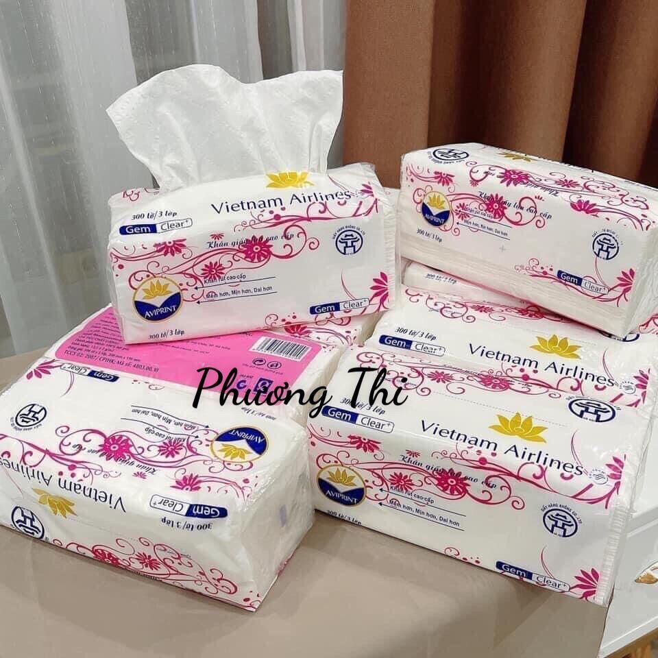 [ 10 BỊCH x 300 TỜ] KHĂN GIẤY LỤA CAO CẤP VIETNAM AIRLINES