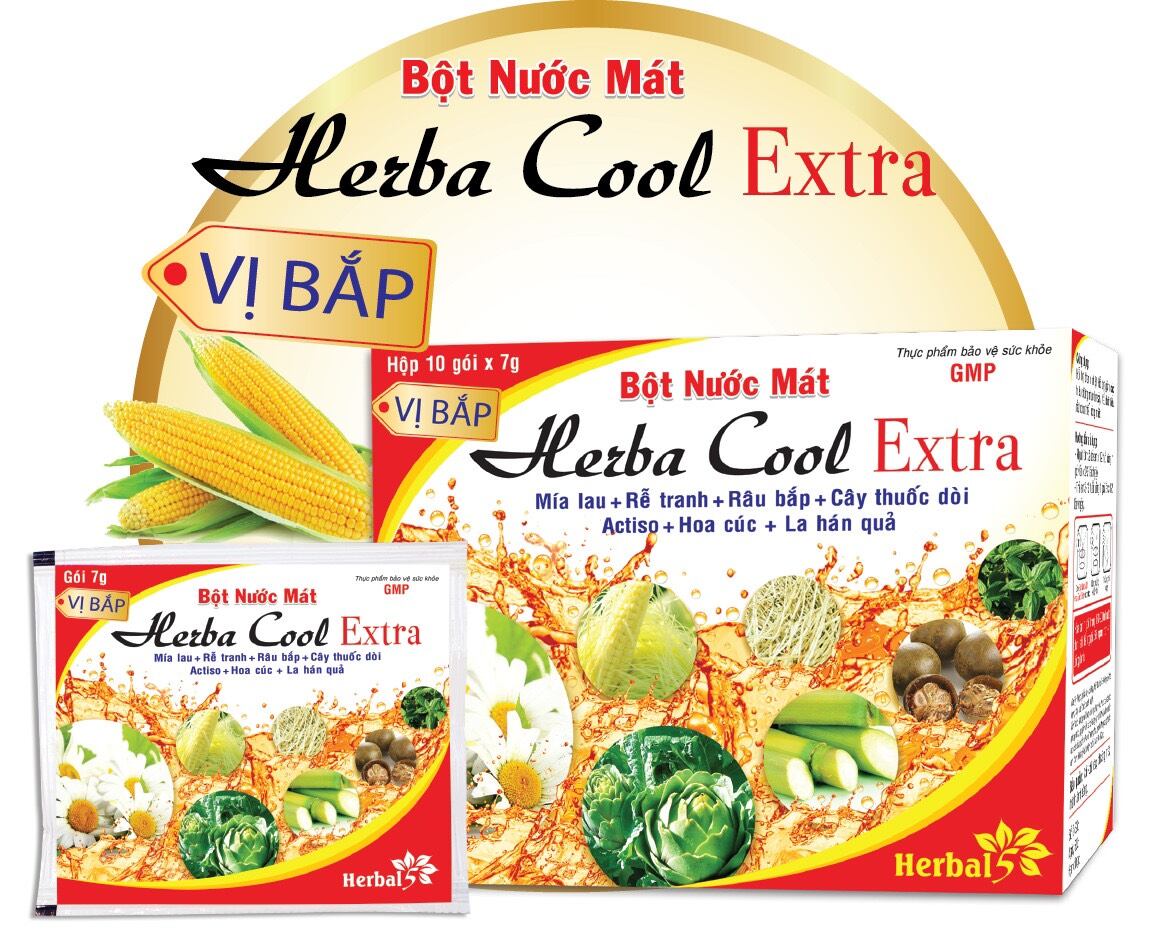 Bột nước mát Herbal Cool vị bắp vị bí đao