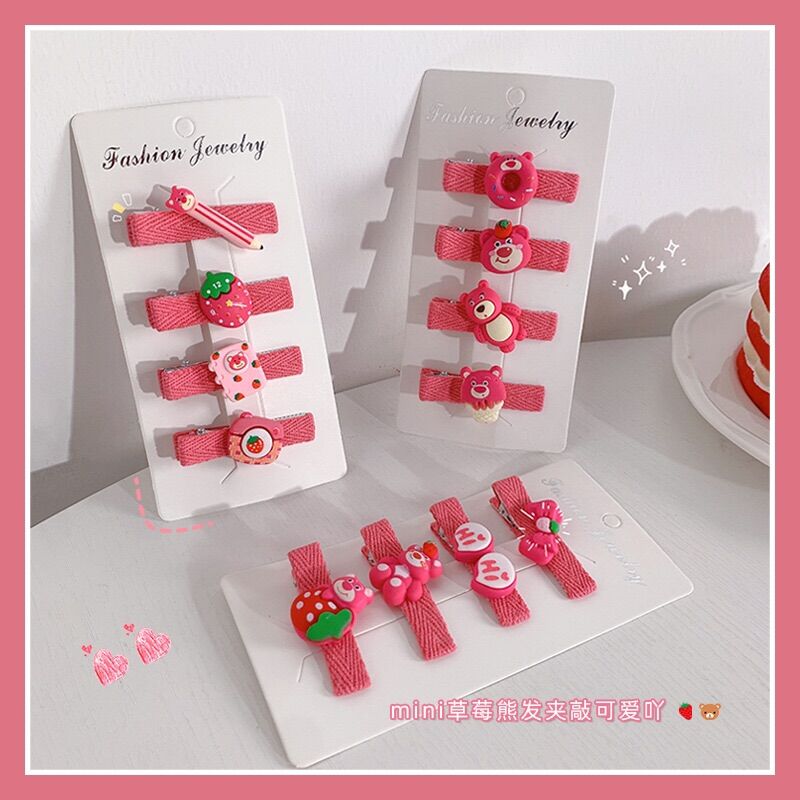 Kẹp tóc mái gấu dâu LOTSO