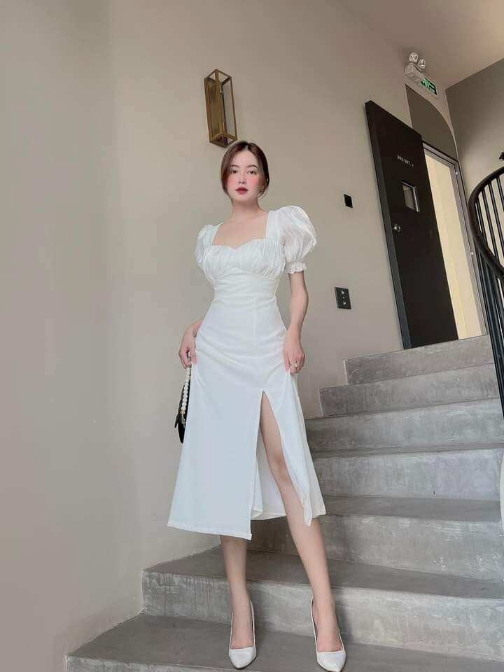 Đầm xẻ tà kabiez