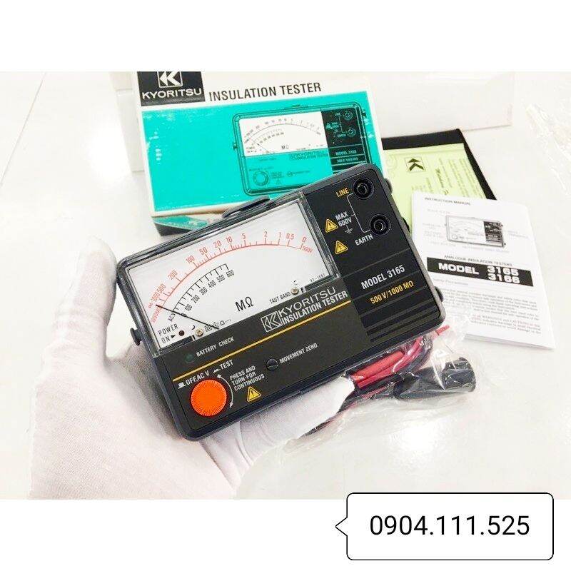 [HCM]Đồng hồ đo điện trở cách điện KYORITSU 3165 (500V/1000MΩ)