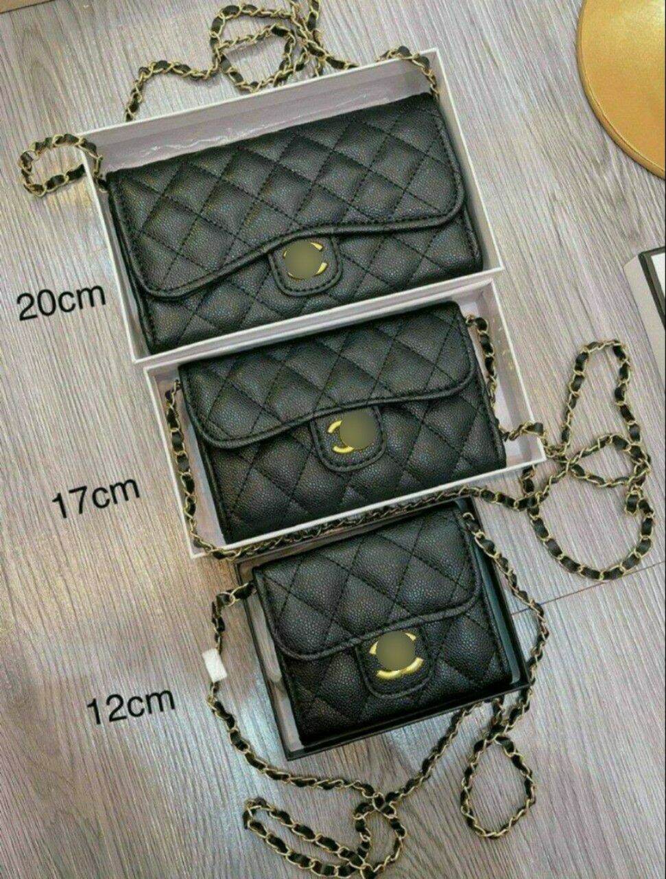 Ví chan nel có dây đeo chéo full box nhiều sz 12, 17, 20cm v01
