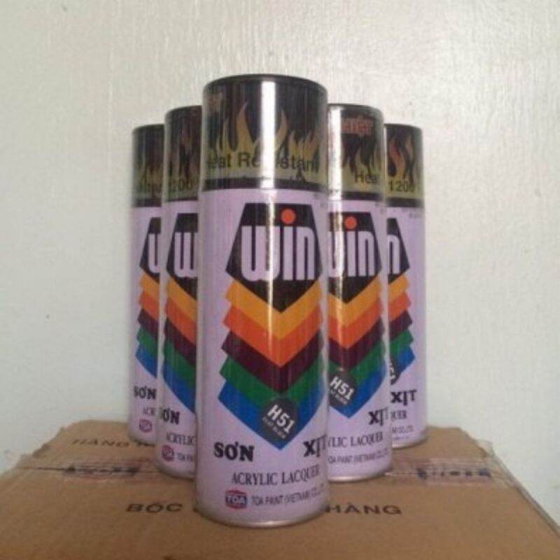 Sơn chịu nhiệt win H51 đen mờ