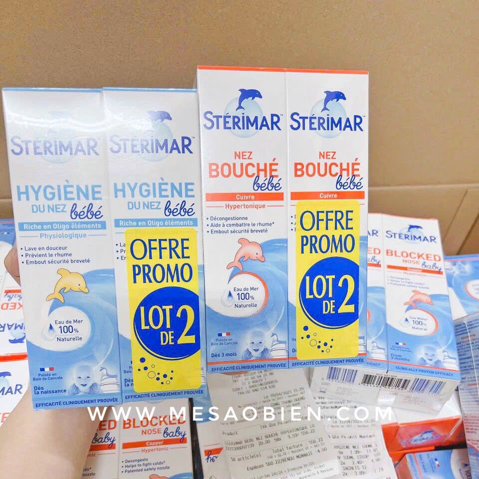 Xịt mũi muối biển cá heo Sterimar nội địa Pháp