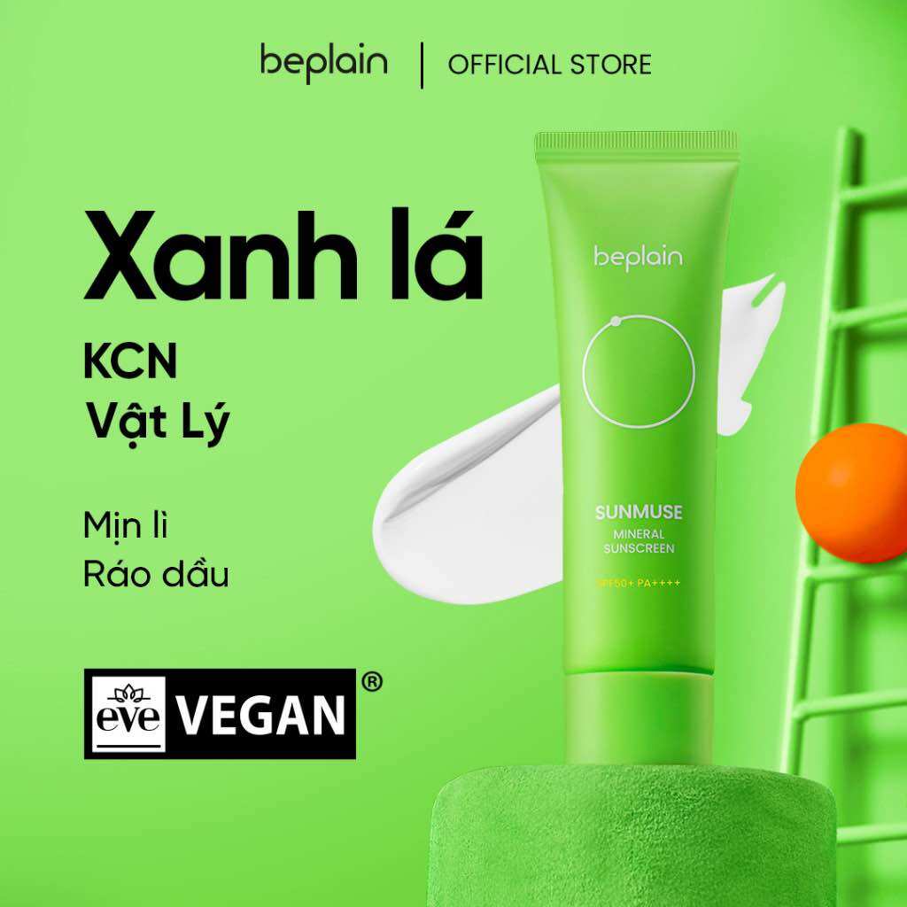 Kem chống nắng beplain Sunmuse Vật Lý Nâng Tone nhẹ nhàng SPF 50+ PA++++ 50ml - H.E.E COSMETIC - 2