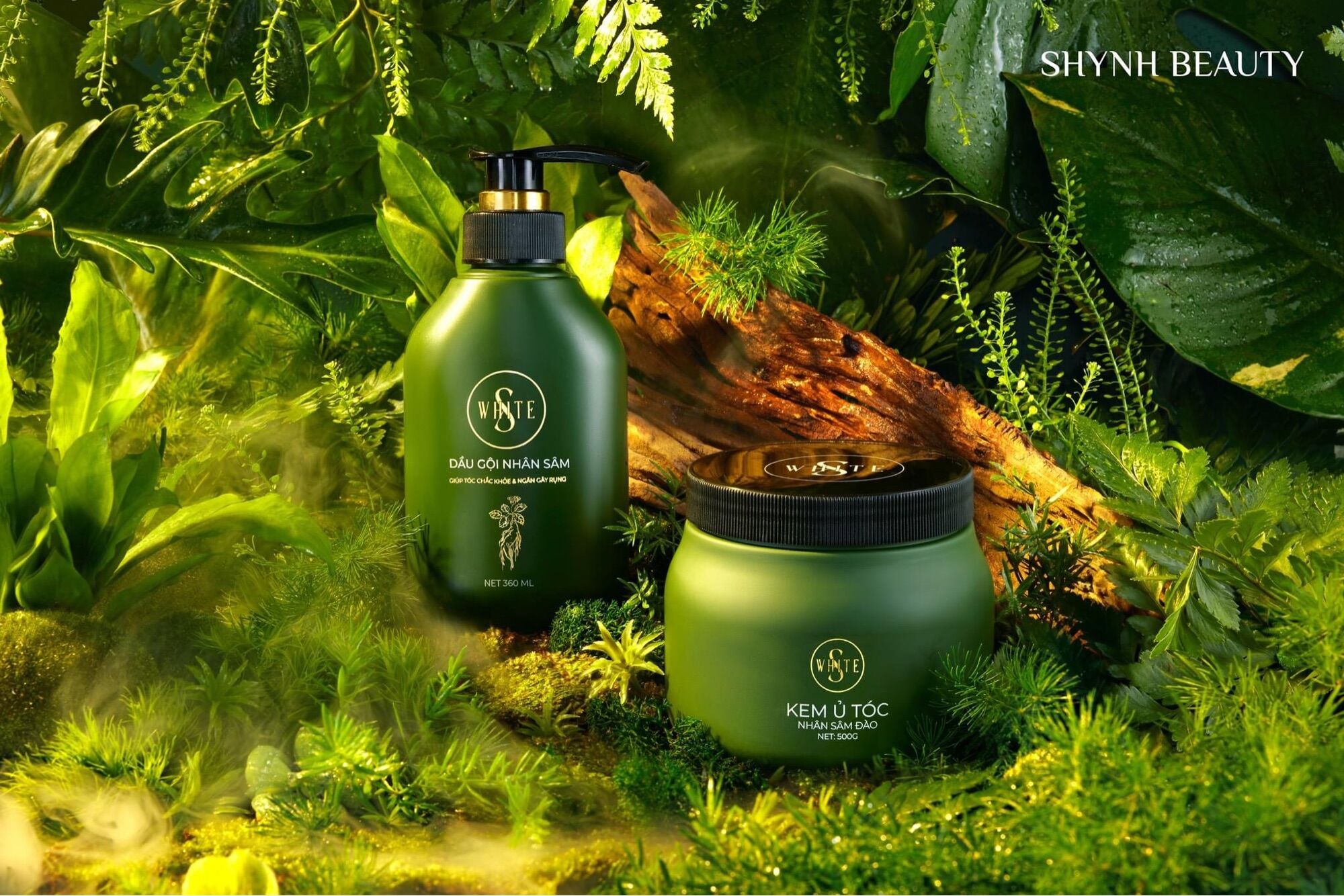 Combo dầu gội & ủ tóc nhân sâm đào Swhite mới