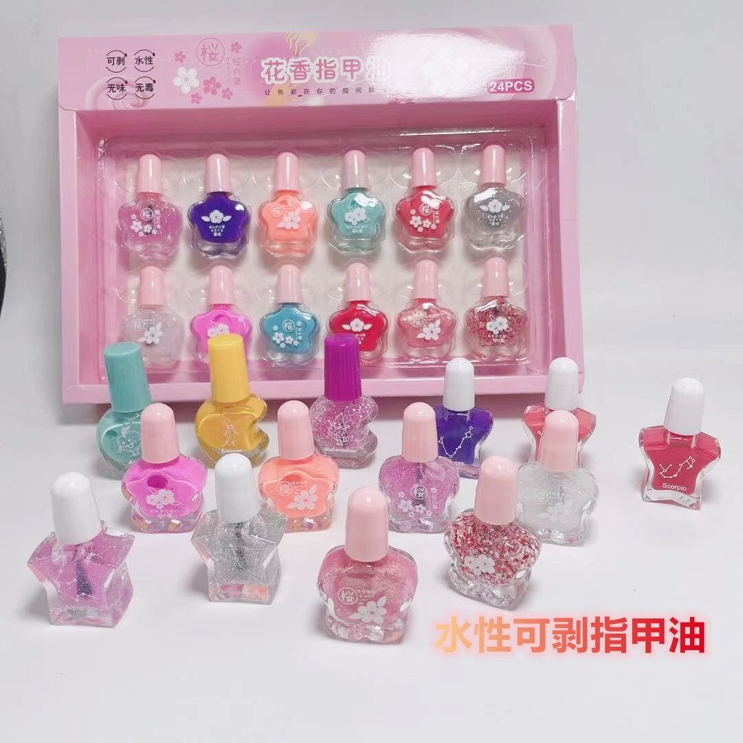 Sơn móng tay an toàn cho trẻ em có thể bóc có thể xé kéo sơn móng tay nước cho trẻ em đồ chơi làm móng tay lấp lánh màu sắc cho bé gái chống