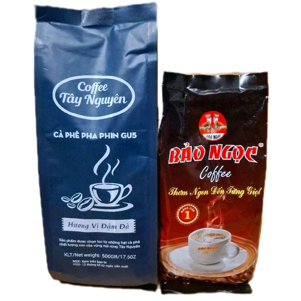 combo cà phê pha phim bảo ngọc số 1+cafe tây nguyên gu5 gói 500g mix trộn đặc biệt chuẩn gu đậm thơm sánh béo hậu ngọt nhẹ chuẩn gu đậm béo từ cà phê hạt