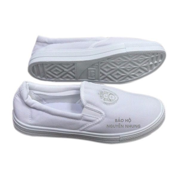 [HCM]Giày trắng asia xỏ bông lúa nam nữ