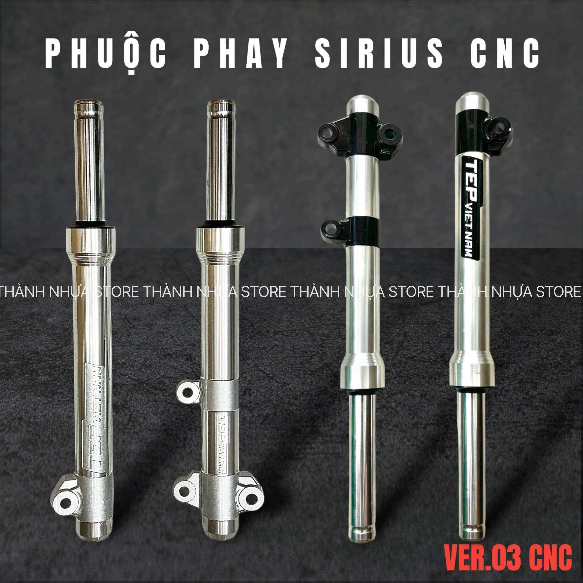 Phuộc phay sirius - Phuộc trước sirius phay cnc thái